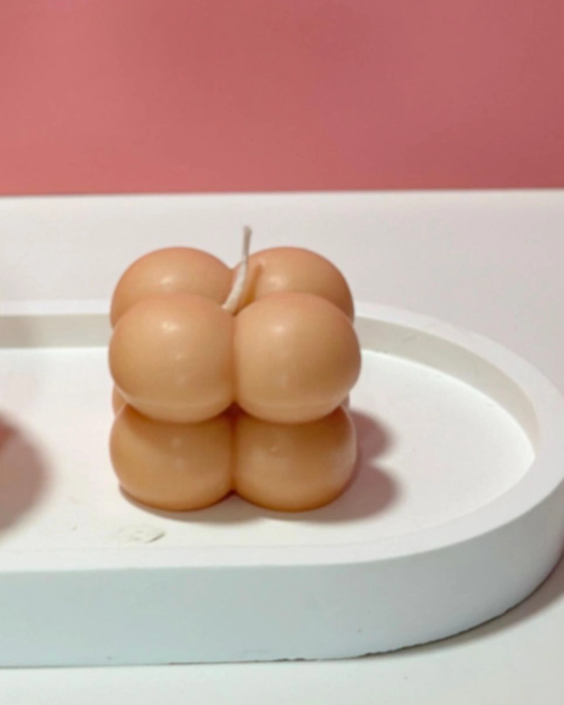 Small Bubble Cube Candle
